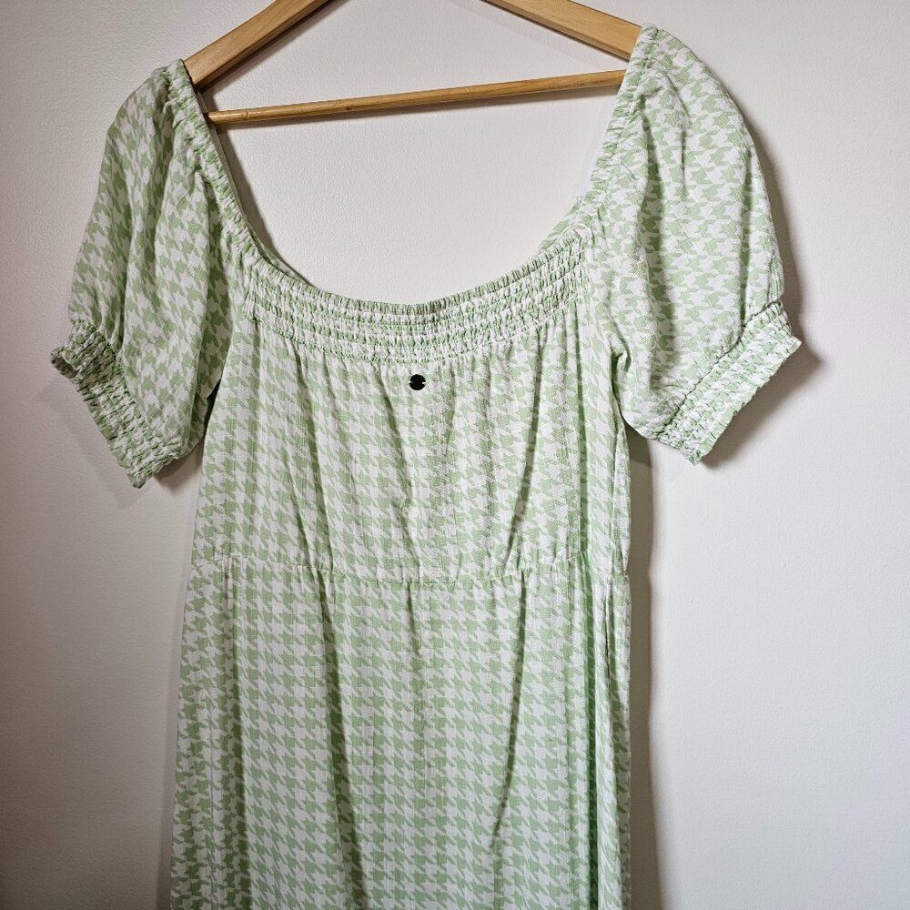 Never Worn Roxy Houndstooth Pattern Milkmaid Styl… - image 4